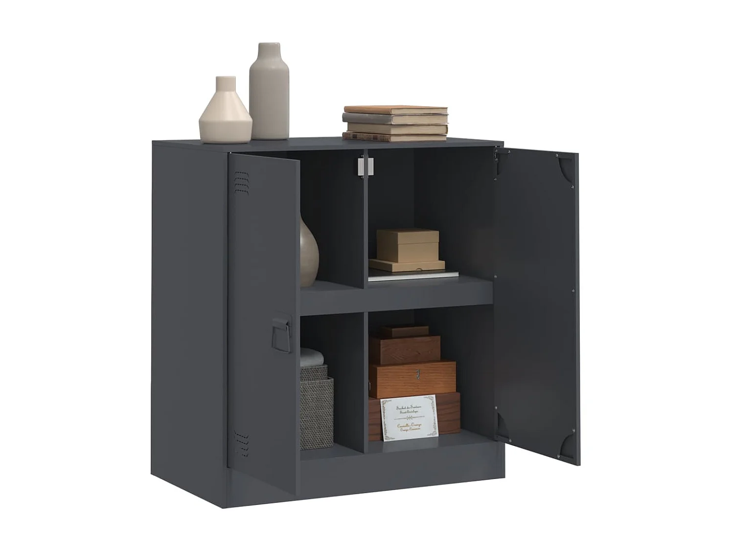 Buffet anthracite 67x39x73 cm acier