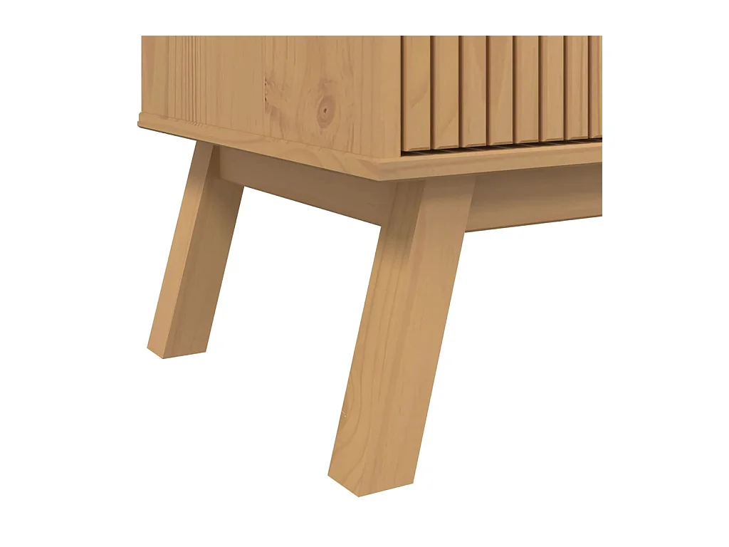 Aparador OLDEN madera maciza de pino marrón 114x43x73,5 cm