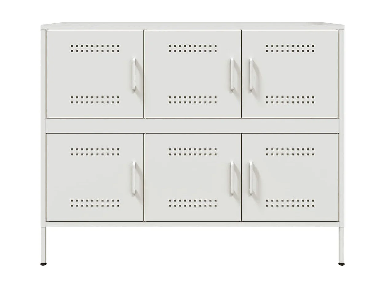 Sideboard Weiß 100,5x39x79 cm Stahl