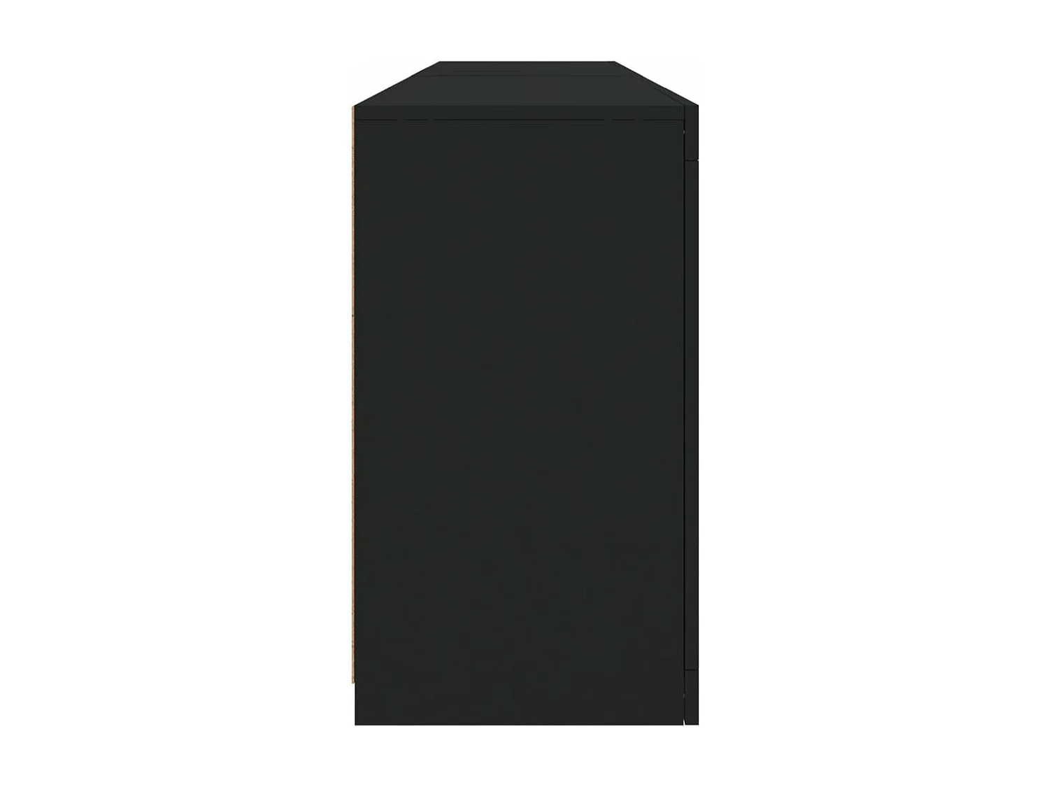 Credenza con Luci LED Nera 164x37x67 cm