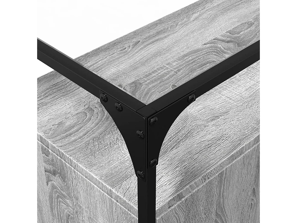 Sideboard mit Glasplatte Grau Sonoma 98x35x81 cm Holzwerkstoff