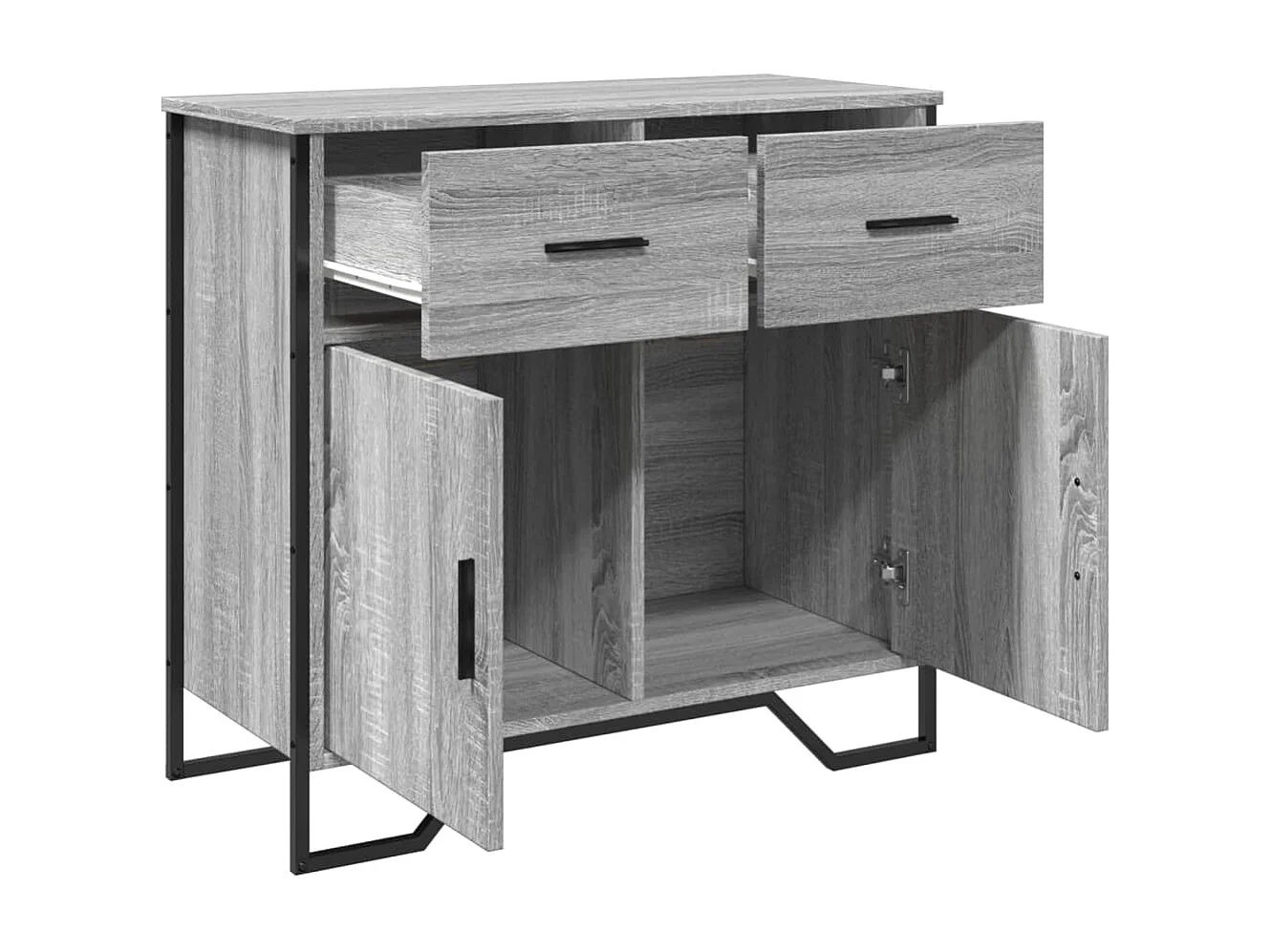 Sideboard Grau Sonoma 79,5x35,5x74,5 cm Holzwerkstoff