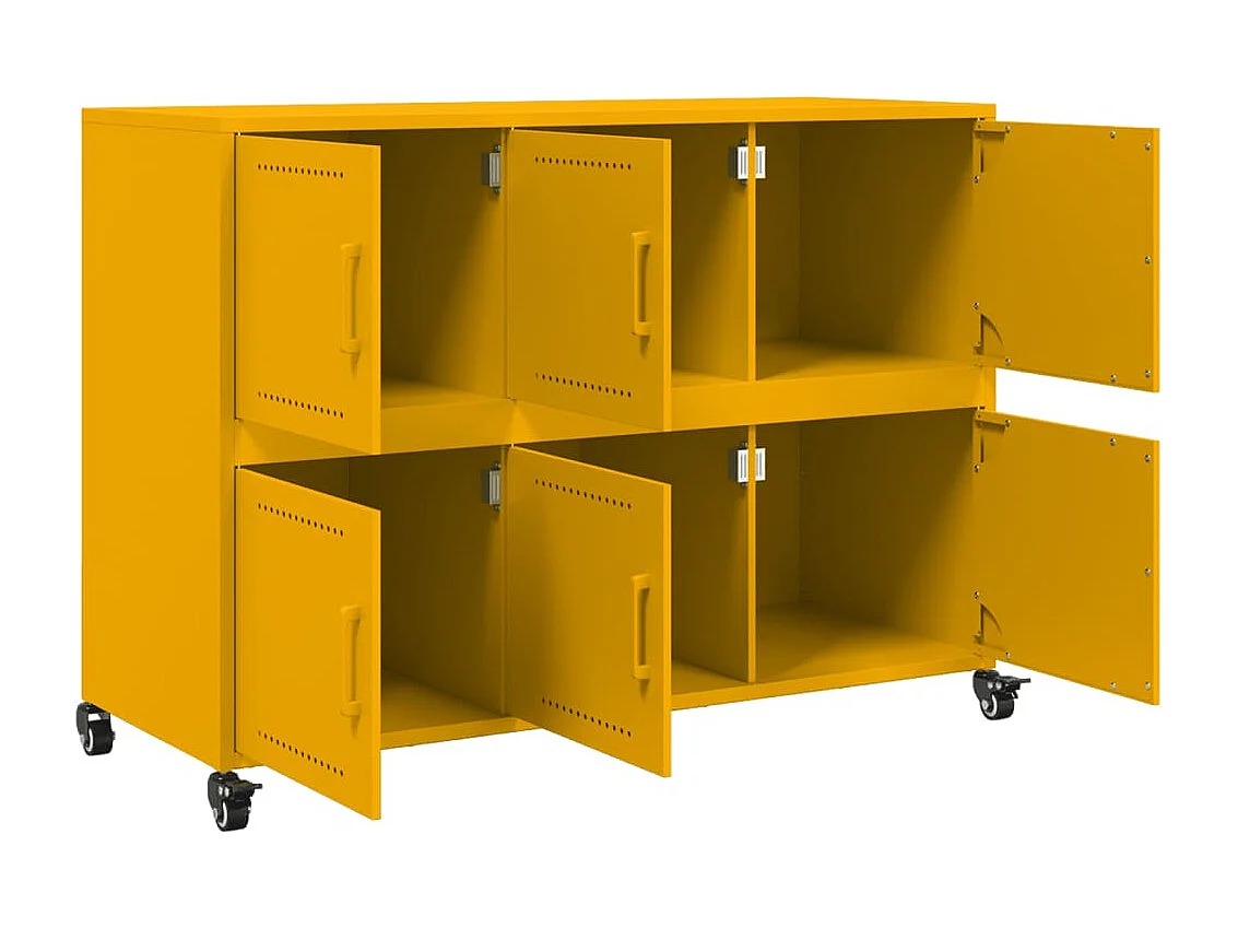 Aparador 100,5x39x72 cm aço amarelo mostarda