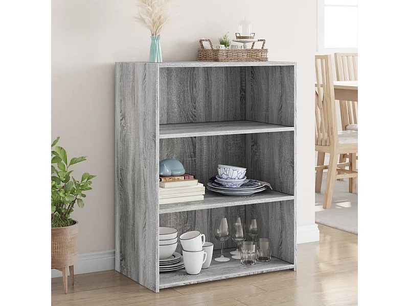 Credenza Grigio Sonoma 70x41x93 cm in Legno Multistrato