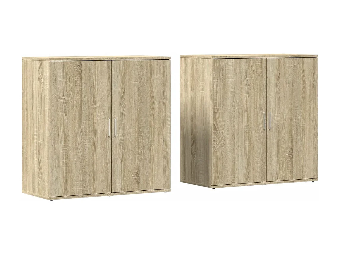 Credenze 2 pz Rovere Sonoma 79x38x80 cm in Legno Multistrato