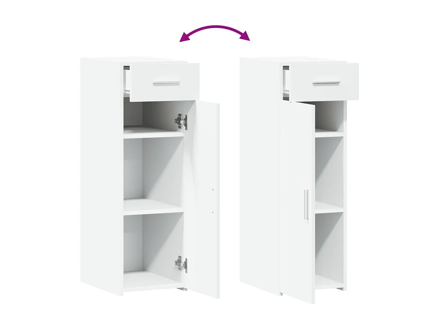 Buffet blanc 30x42,5x93 cm bois d'ingénierie