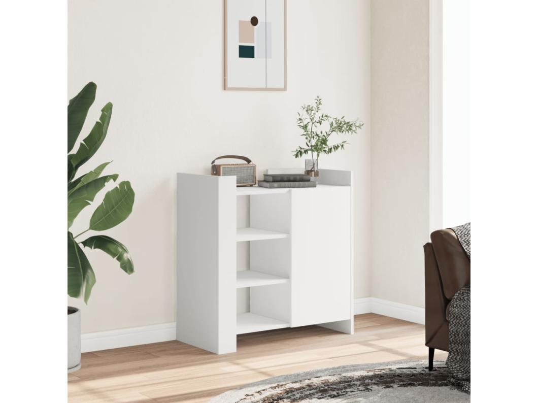 Credenza Bianca 73,5x35x75 cm in Legno Multistrato