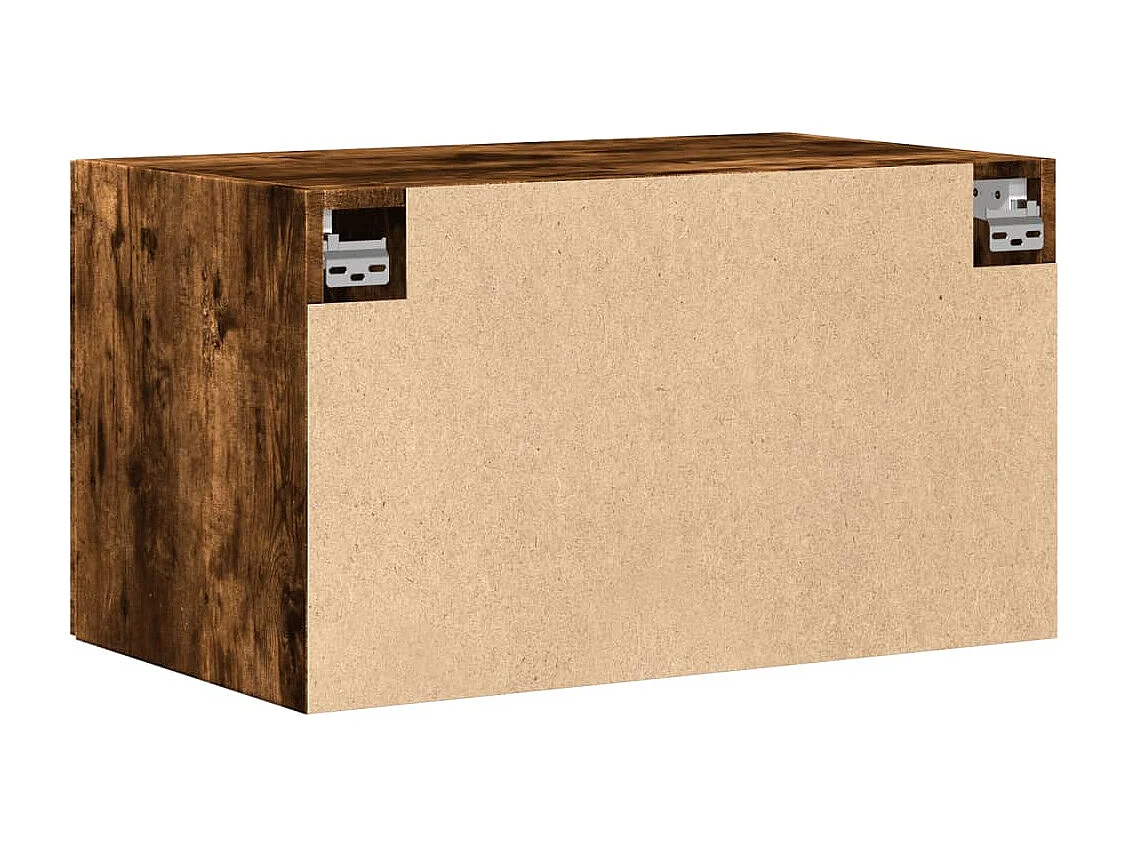 Armoire murale chêne fumé 70x42,5x40 cm bois d'ingénierie