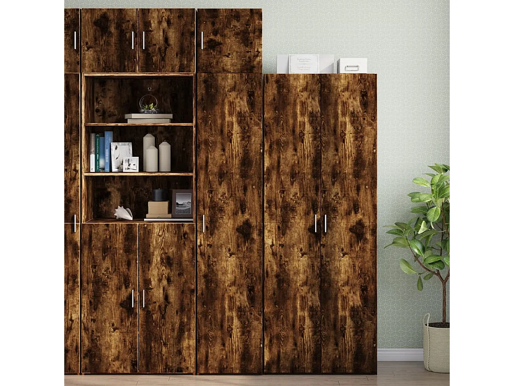Armoire murale chêne fumé 40x42,5x40 cm bois d'ingénierie