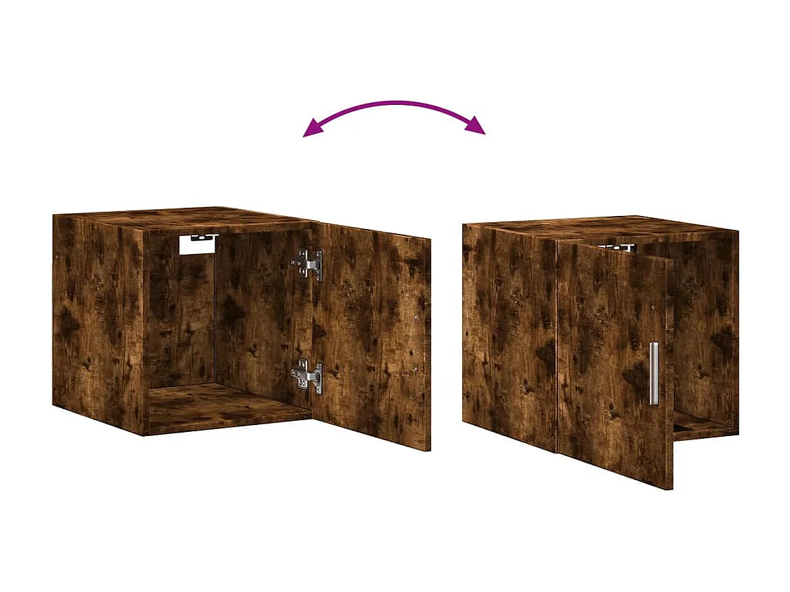 Armoire murale chêne fumé 40x42,5x40 cm bois d'ingénierie
