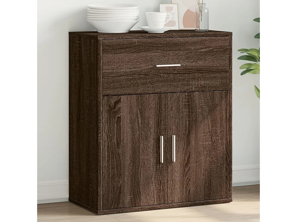 Aparador 60x31x70 cm derivados de madeira carvalho castanho
