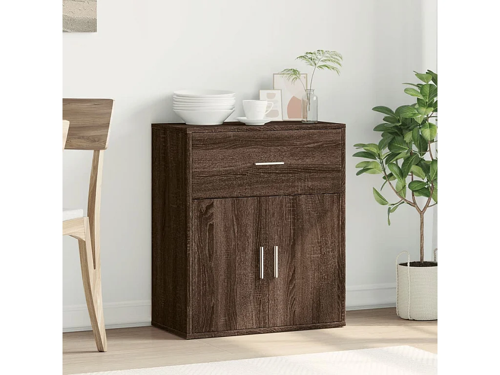 Aparador 60x31x70 cm derivados de madeira carvalho castanho