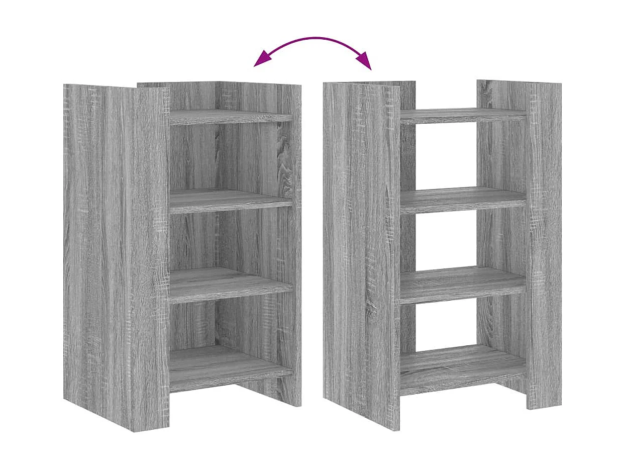 Credenza Grigio Sonoma 45x35x75 cm in Legno Multistrato