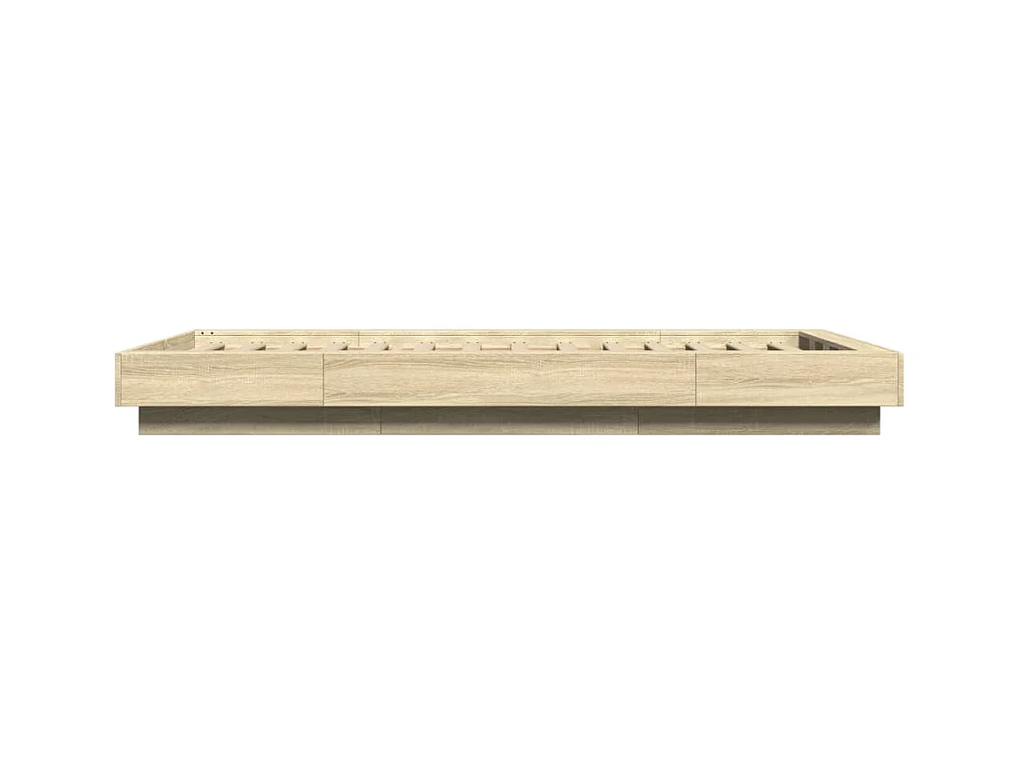 Bedframe bewerkt hout sonoma eikenkleurig 100x200 cm