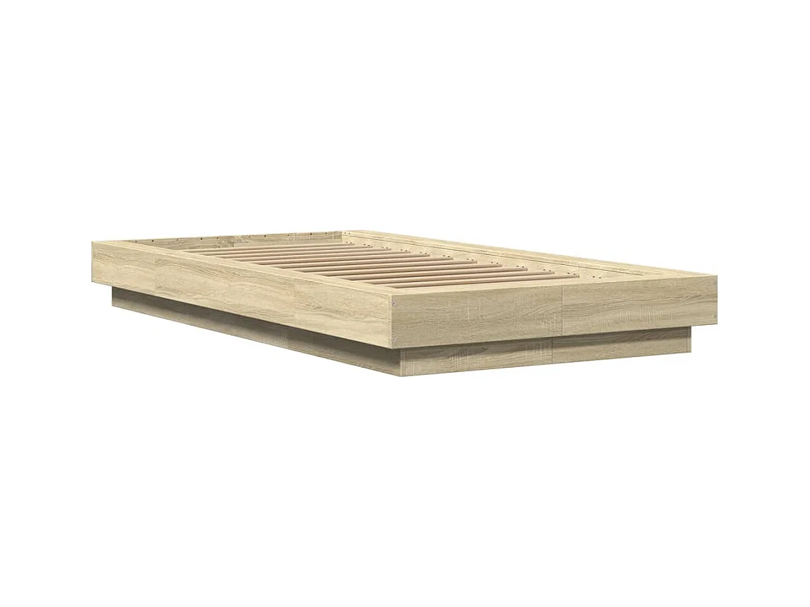 Bedframe bewerkt hout sonoma eikenkleurig 100x200 cm