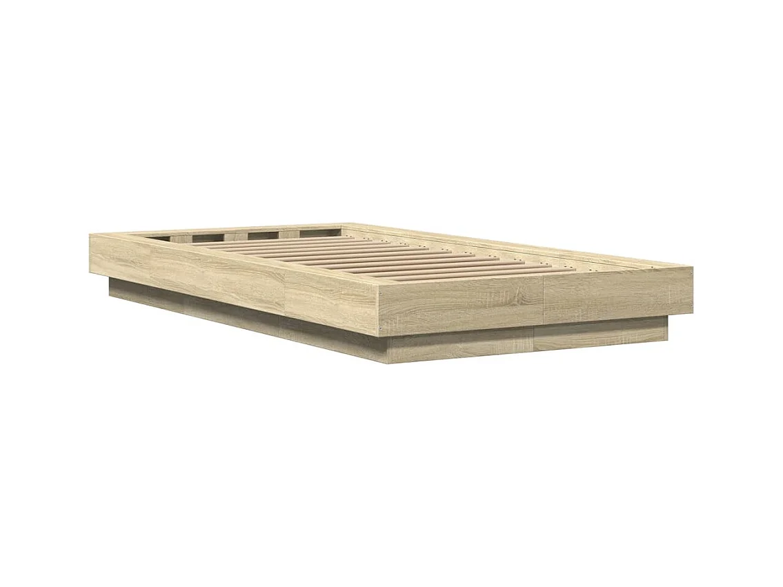 Bedframe bewerkt hout sonoma eikenkleurig 100x200 cm