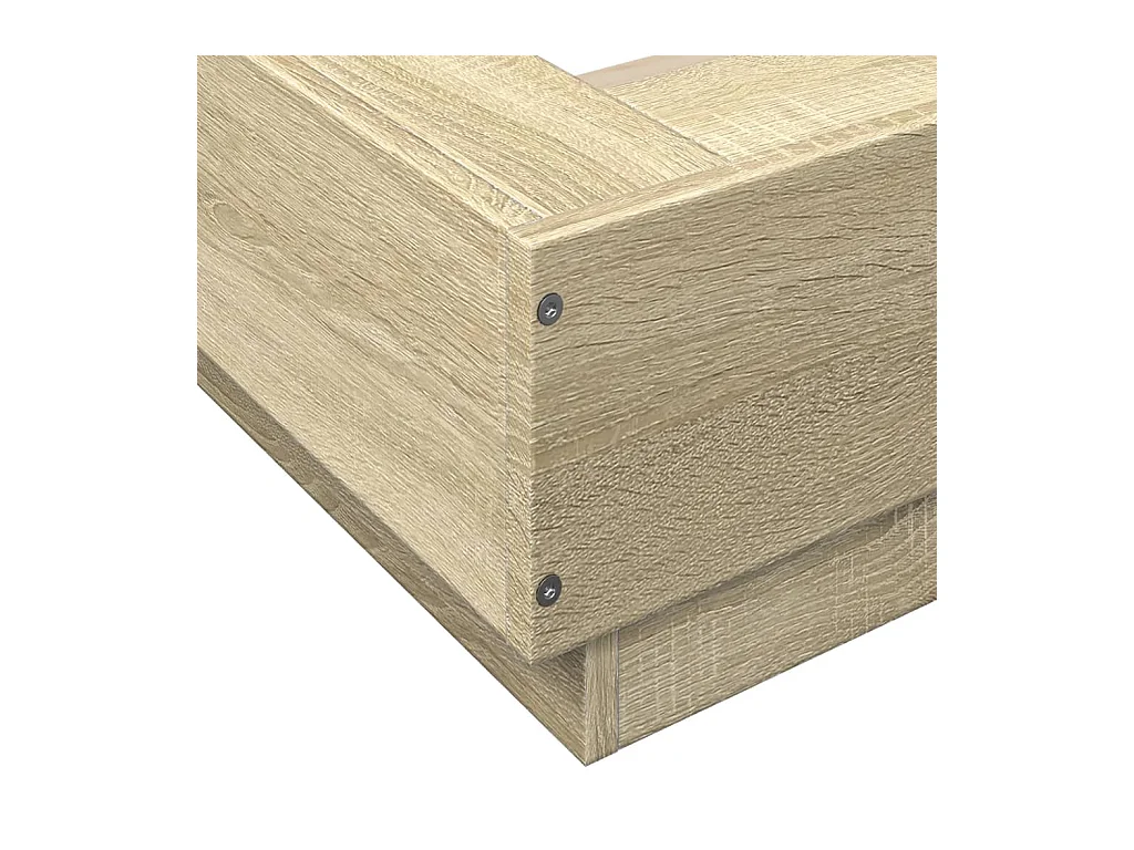 Bedframe bewerkt hout sonoma eikenkleurig 100x200 cm