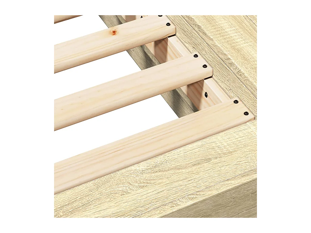 Bedframe bewerkt hout sonoma eikenkleurig 100x200 cm