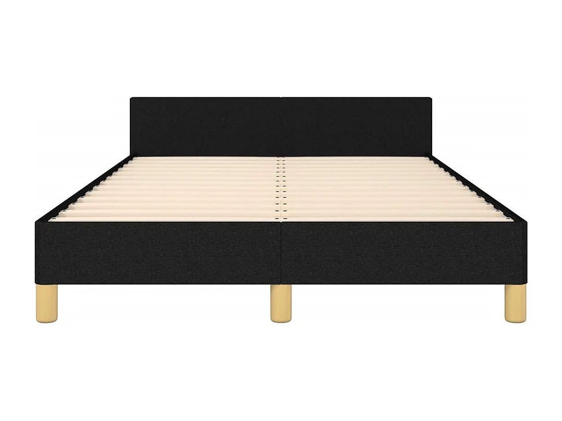Cadre de lit sans matelas noir 120x190 cm tissu
