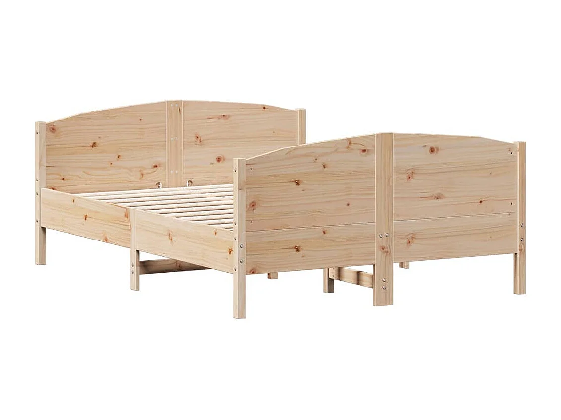 Cadre de lit sans matelas 135x190 cm bois de pin massif