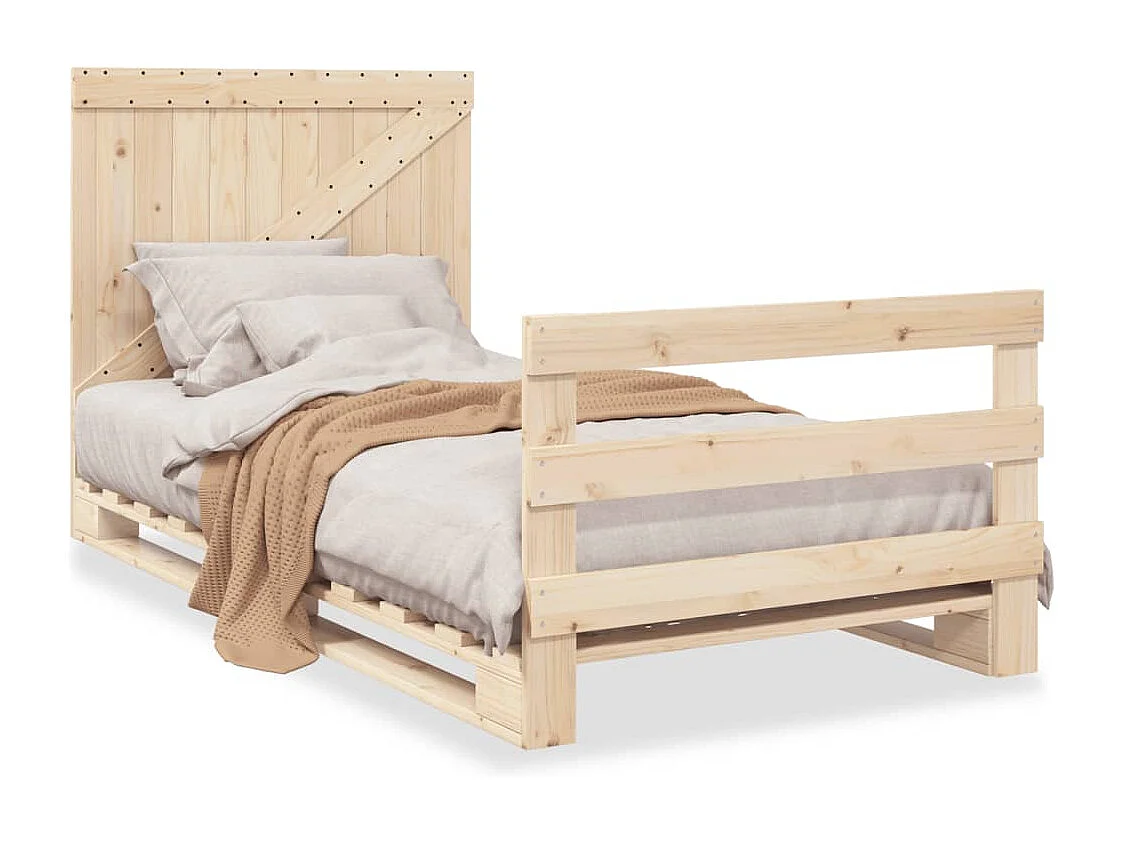 Cadre de lit sans matelas avec tête de lit 100x200 cm