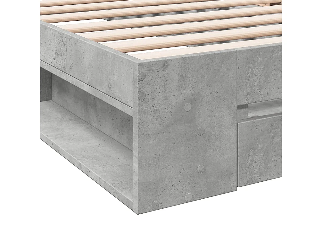 Giroletto Cassetto Grigio Cemento 90x200 cm Legno Multistrato