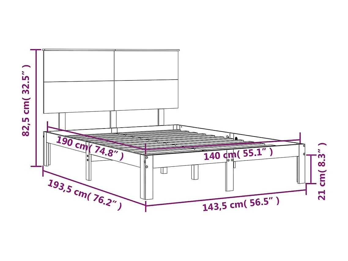 Giroletto senza Materaso in Metallo Rovere Sonoma 90x200 cm