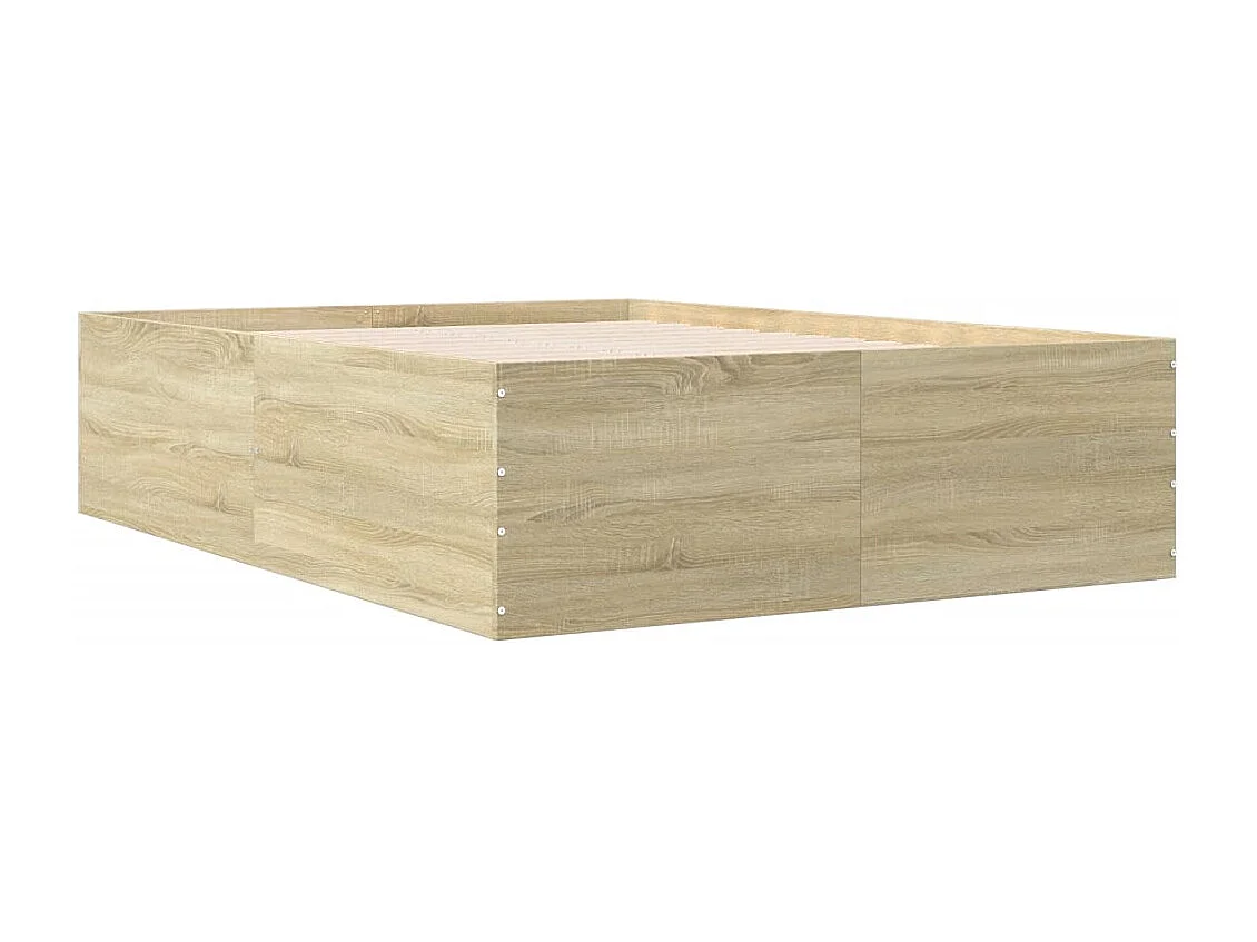 Cadre de lit sans matelas chêne sonoma 140x190 cm