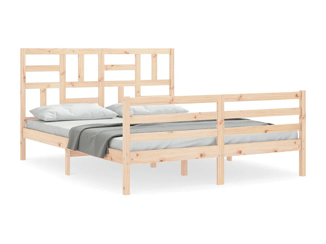 Giroletto con Testiera King Size in Legno Massello