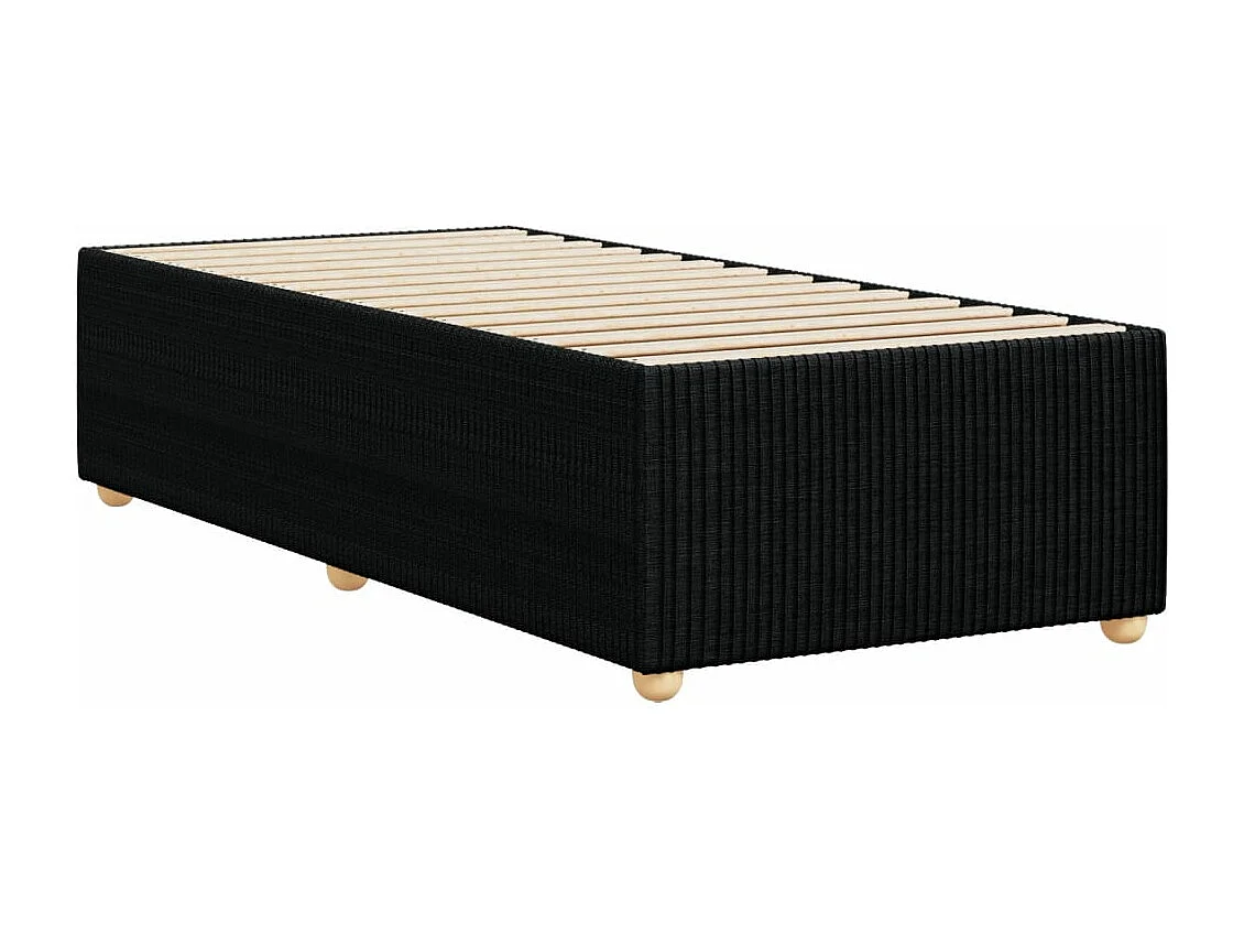 Cadre de lit sans matelas noir 90x190 cm tissu