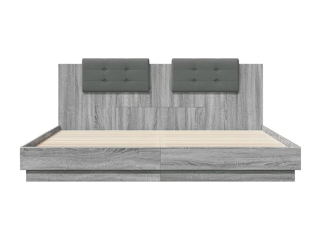 Cadre de lit sans matelas sonoma gris 180x200 cm