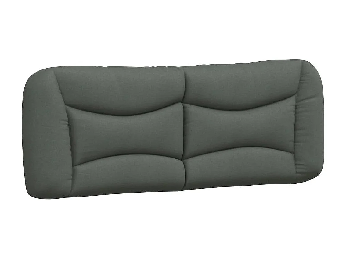 Cadre de lit sans matelas gris foncé 140x190 cm tissu