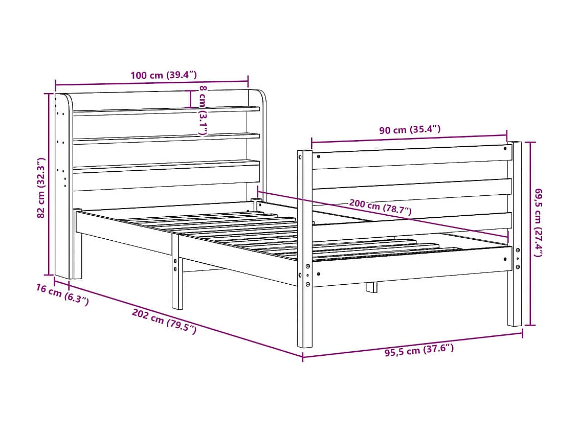 Cadre de lit sans matelas gris clair 140x200 cm tissu