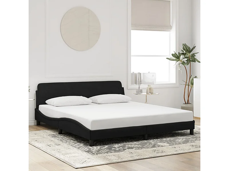 Bedframe zonder matras 180x200 cm fluweel zwart