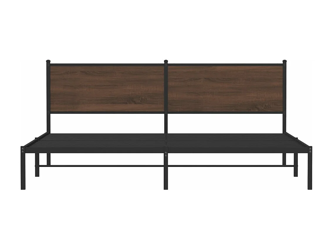 Cadre de lit en métal sans matelas chêne marron 200x200 cm