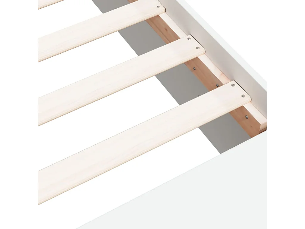 Estrutura de cama 135x190 cm derivados de madeira branco