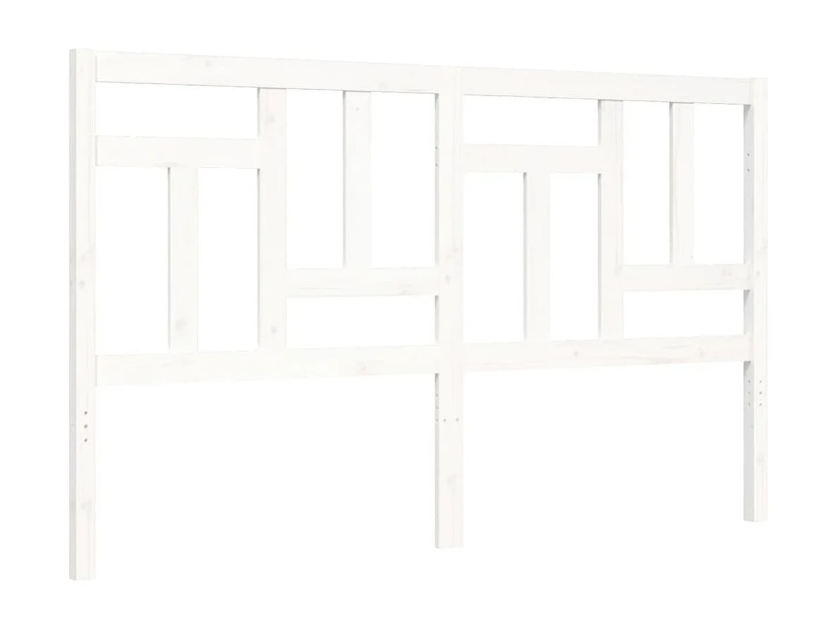 Giroletto con Testiera Bianco King Size in Legno Massello