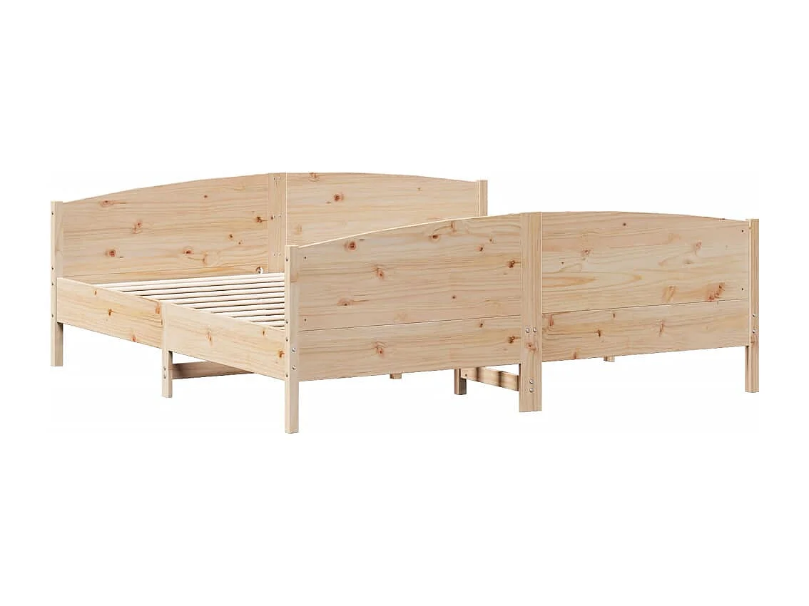 Cadre de lit sans matelas 200x200 cm bois massif de pin