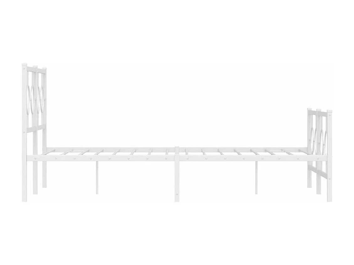 Estructura cama sin colchón con estribo metal blanco 140x200 cm