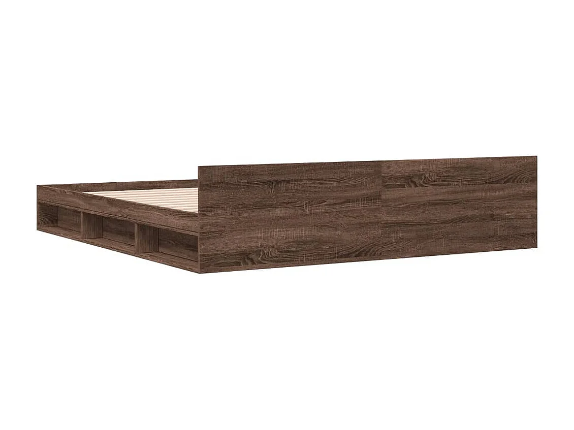 Bettgestell mit Schubladen Braun Eichen-Optik 200x200 cm