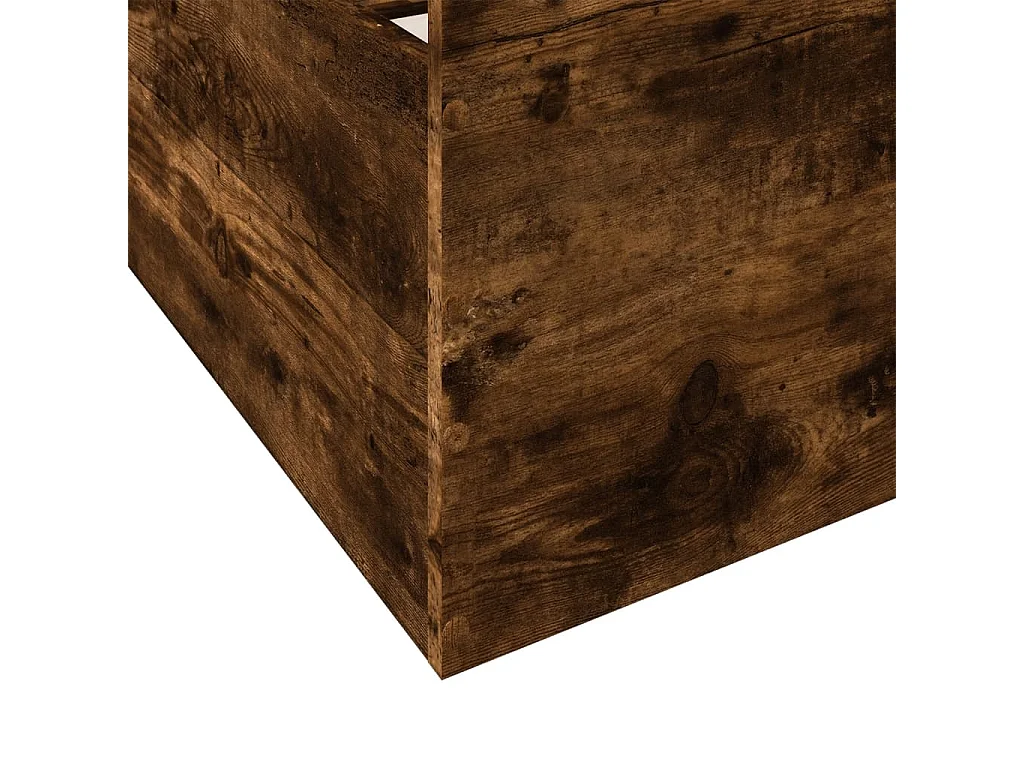 Giroletto con Cassetti Rovere Fumo 200x200 cm Legno Multistrato