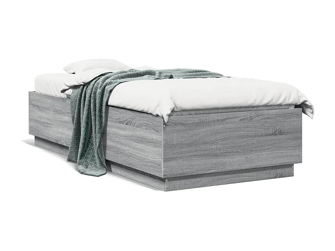 Cadre de lit sans matelas sonoma gris 100x200 cm