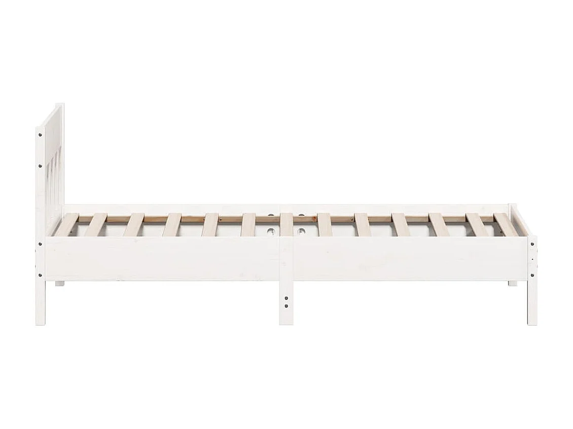 Cadre de lit sans matelas blanc 100x200 cm bois de pin massif