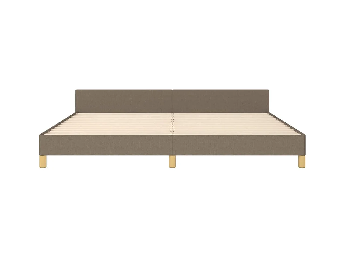 Bettgestell ohne Matratze Taupe 200x200 cm Stoff