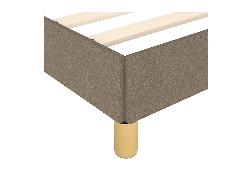 Bettgestell ohne Matratze Taupe 200x200 cm Stoff