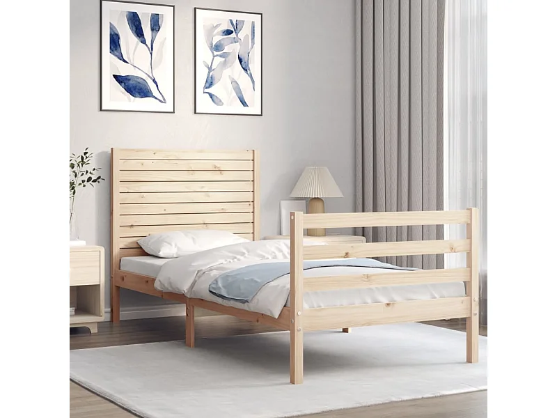 Cadre de lit sans matelas 100x200 cm bois massif