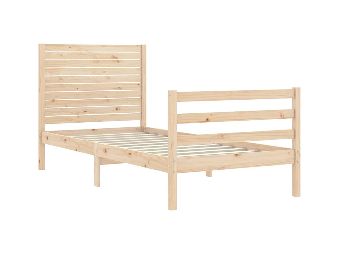 Cadre de lit sans matelas 100x200 cm bois massif