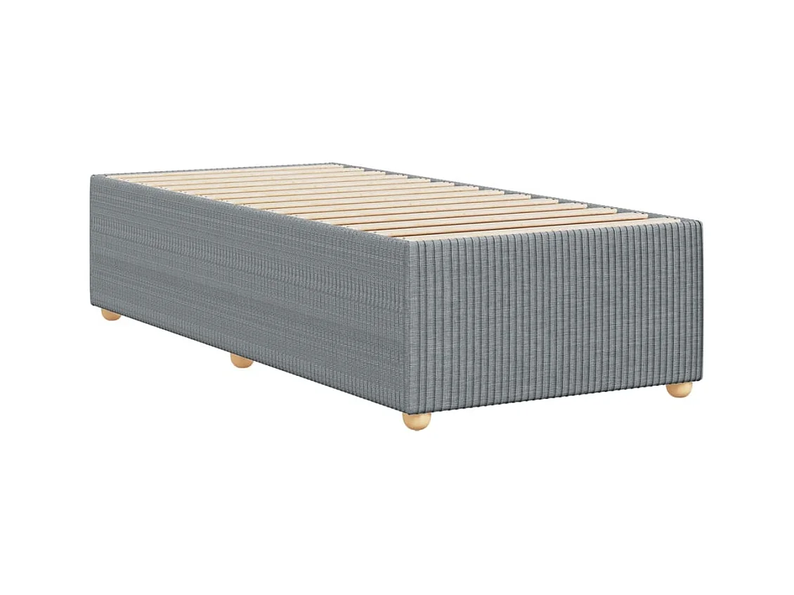 Cadre de lit sans matelas gris clair 90x190 cm tissu