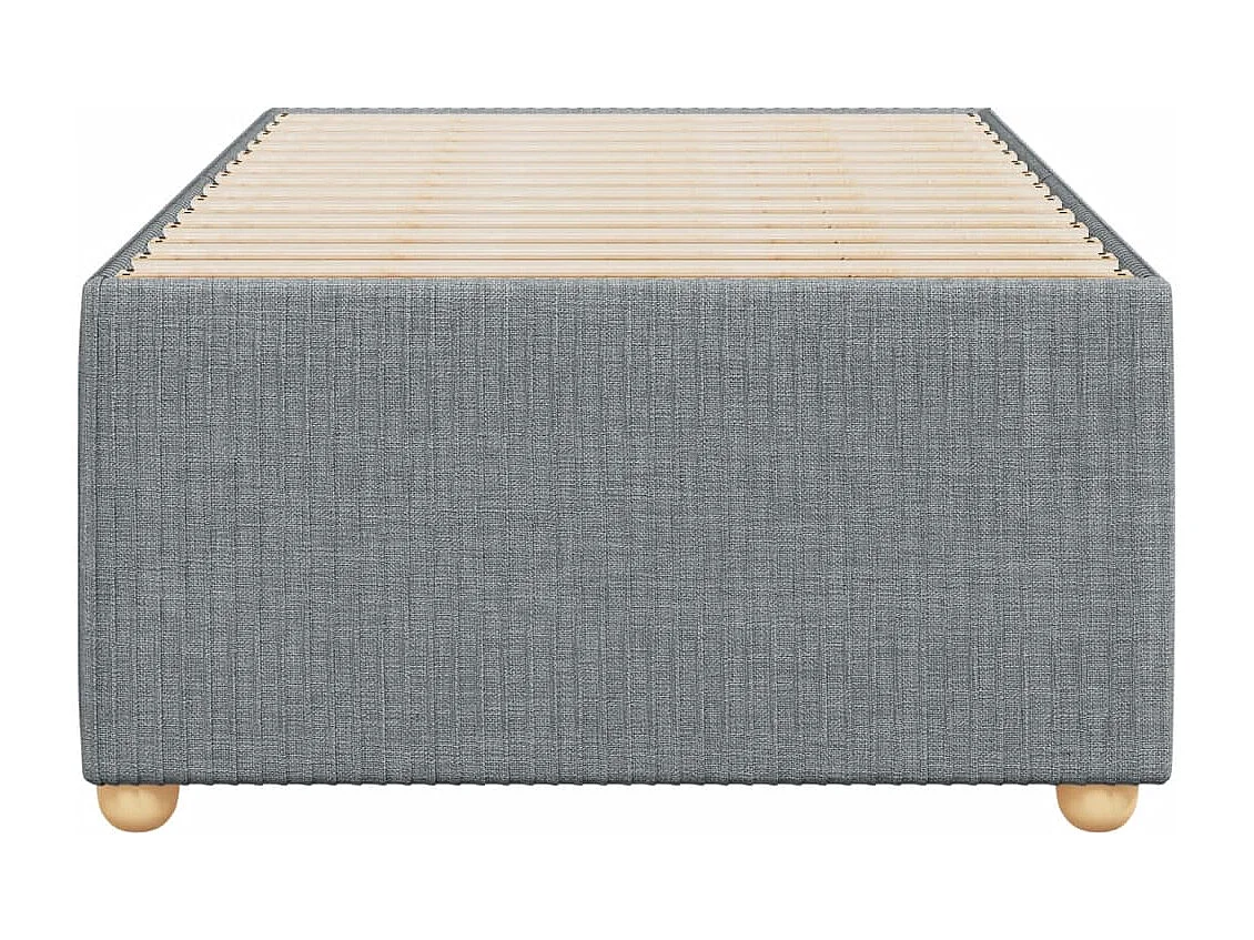 Cadre de lit sans matelas gris clair 90x190 cm tissu