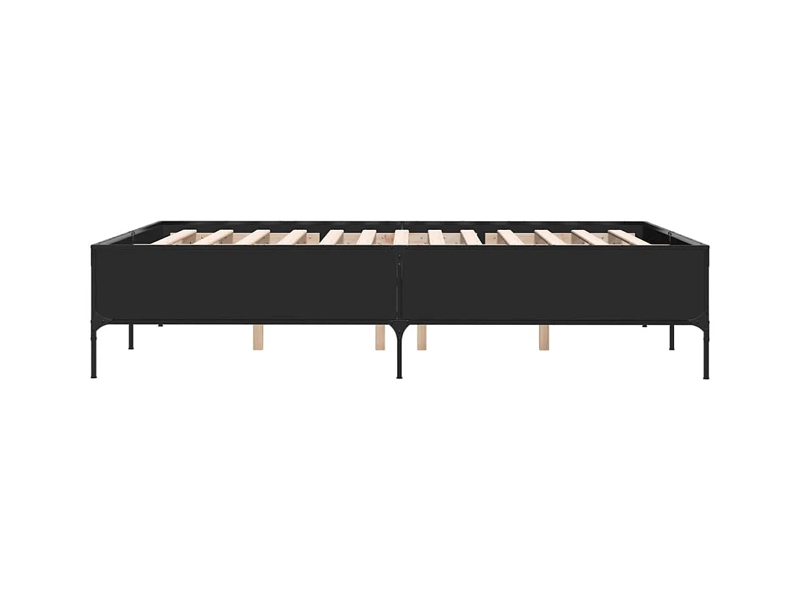 Cadre de lit sans matelas noir 140x200 cm